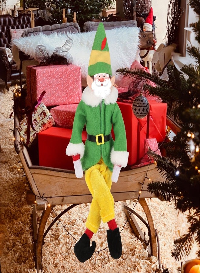 GKLTVB 6 pc Christmas Elf Doll Accessories Kit,Holiday Elf Doll Clothes Outfit Include Cute Mini Cone-Shaped Hat,Green Robe,Leather Belt,Yellow Pants, Black Boots - Image 5